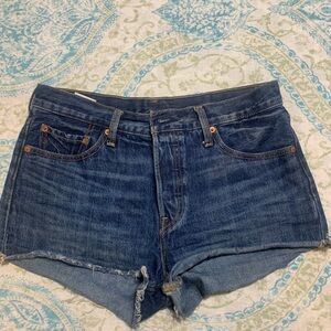Levi high waisted shorts.